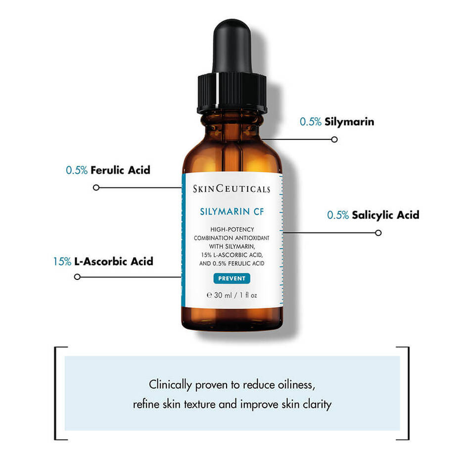 SkinCeuticals Double Defence Silymarin CF Kit. Free Oil Shield UV Defence SPF 50 worth €52
