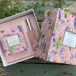 Candle And Handmade Perfume Set -  Peony Rose & Wild Apple Mint